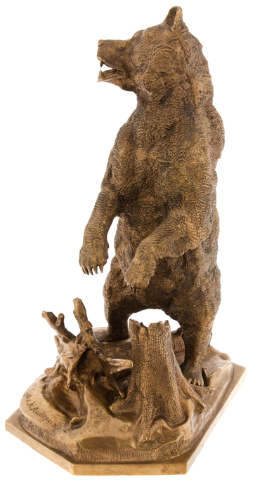 Bronze sculpture "Lisinsky bear on its hind legs"