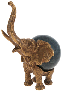 Bronze sculpture composition "Elephant with ball No. 2"