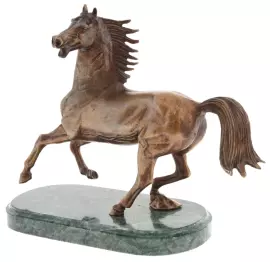 Скульптура бронзовая "Вздыбленный конь" средний