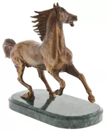 Скульптура бронзовая "Вздыбленный конь" средний