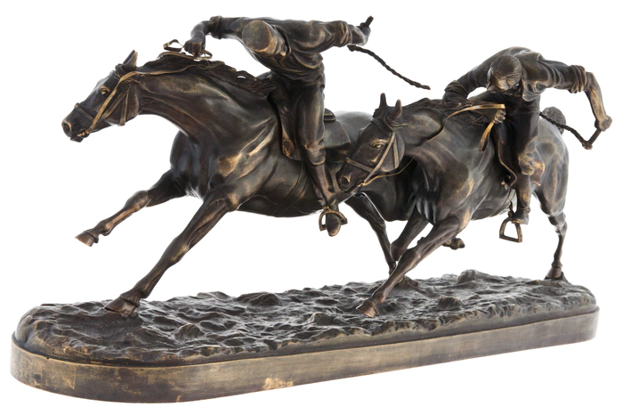 Bronze sculpture "Horse racing"