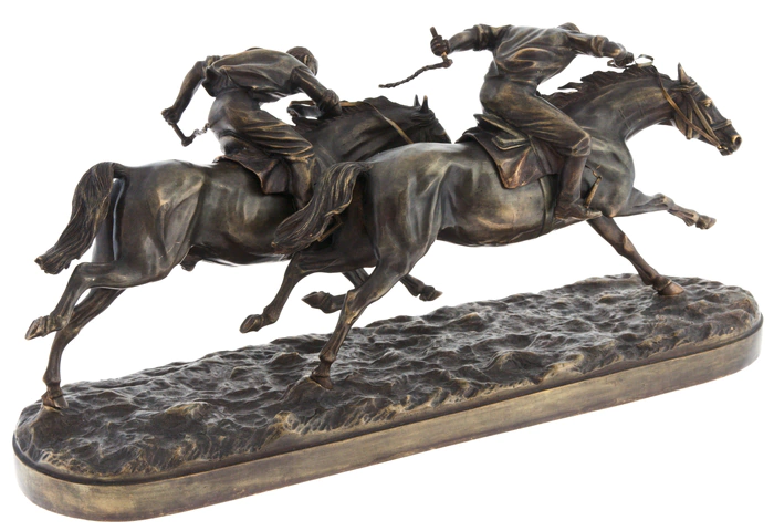 Bronze sculpture "Horse racing"