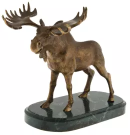 Скульптура бронзовая "Лось" средняя