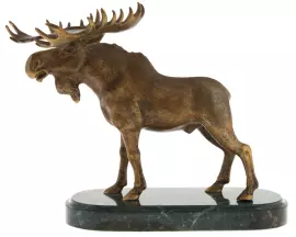 Скульптура бронзовая "Лось" средняя