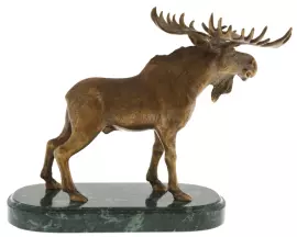 Скульптура бронзовая "Лось" средняя