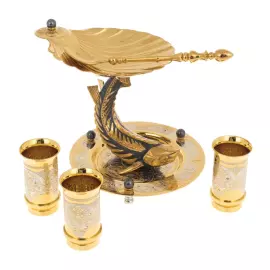 Набор икорный "Белуга" черный жемчуг, Златоуст на 3 персоны