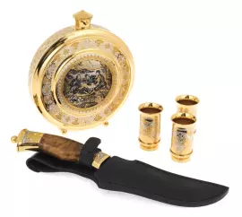 Hunting set "Hunters at a halt" Zlatoust