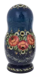 Матрешка на 10 мест "Домик Есенина. Зима" 25 см