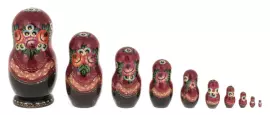 Матрешка на 10 мест "Летняя тройка" 25 см