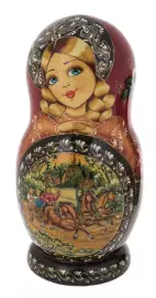Матрешка на 10 мест "Летняя тройка" 25 см