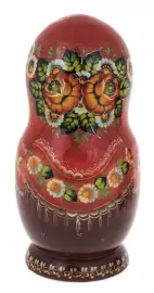 Матрешка на 10 мест "Снегурочка" 25 см