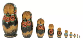 Матрешка на 10 мест "Летняя тройка" 30 см