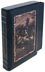 Leather-bound book "The Bible in engravings by Gustave Dore" (in a case)