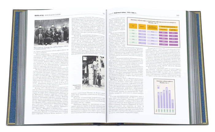 Leather-bound gift book "Oil and Gas. World History"