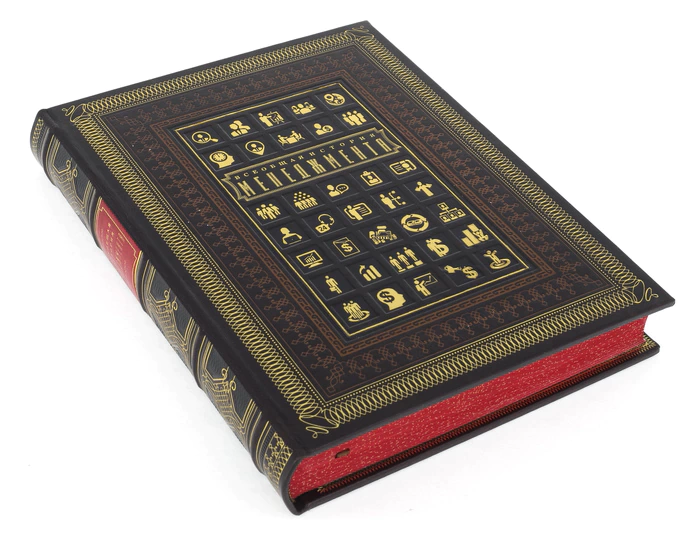 Leather-bound gift book "The Universal History of Management"