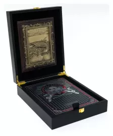 Подарочная книга в кожаном переплёте "Диалоги о рыбалке с плакеткой" в коробе