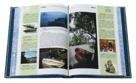 Подарочная книга в кожаном переплёте "Диалоги о рыбалке с плакеткой" в коробе