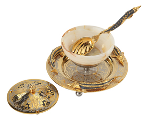 Caviar bowl "Sturgeon" Zlatoust