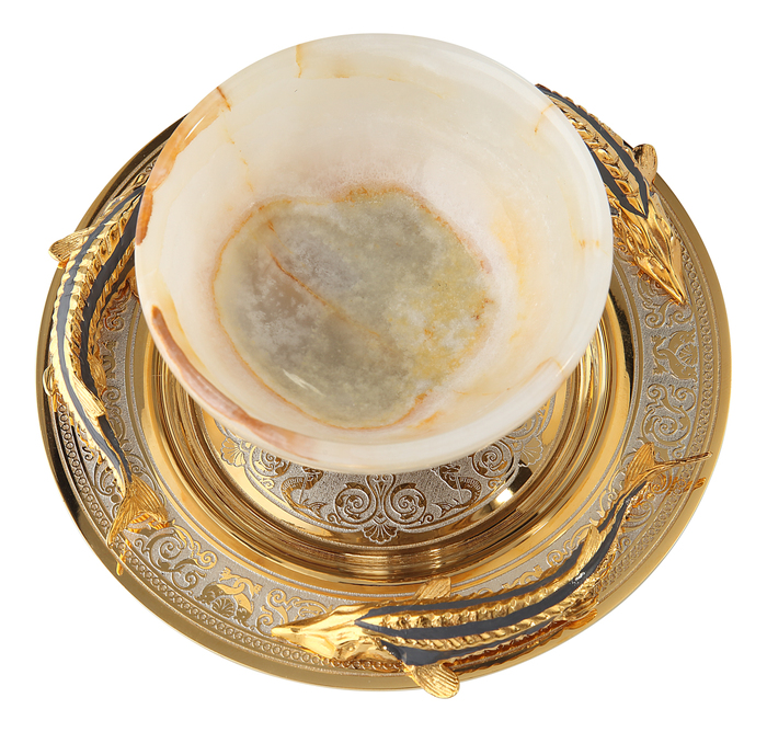 Caviar bowl "Sturgeon" Zlatoust
