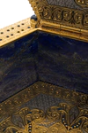 Lazurite casket with topaz, cubic zirconia and enamel, Zlatoust