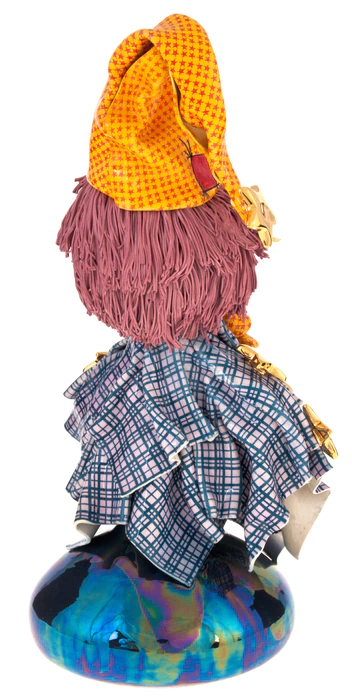 Bust sculpture "Clown in a cap with stars"