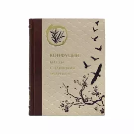 Книга в кожаном переплете "Беседы с одиноким мудрецом. Конфуций"
