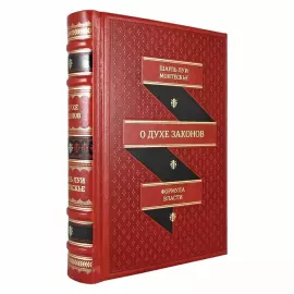 Книга в кожаном переплете "О духе законов. Шарль Луи Монтескье"