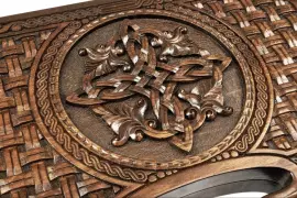 Нарды резные "Армянский узор 11" с ручкой 60, Haleyan