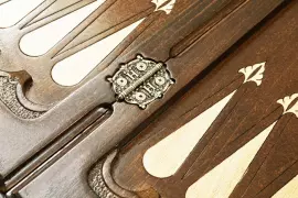 Нарды резные "Армянский узор 11" с ручкой 60, Haleyan