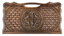 Нарды резные "Армянский узор 11" с ручкой 60, Haleyan