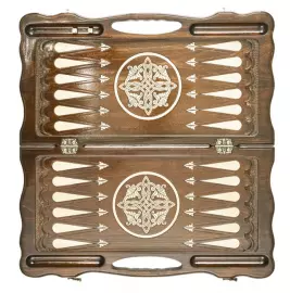 Нарды резные "Армянский узор 11" с ручкой 60, Haleyan