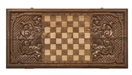 Резные нарды из бука "Герб Армении 2"