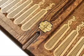 Резные нарды из бука "Герб Армении 2"