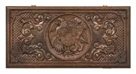 Резные нарды из бука "Герб Армении 2"