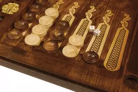 Резные нарды из бука "Сияние 4"