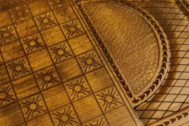 Резные нарды из бука "Сияние 4"