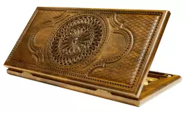 Резные нарды из бука "Сияние 4"