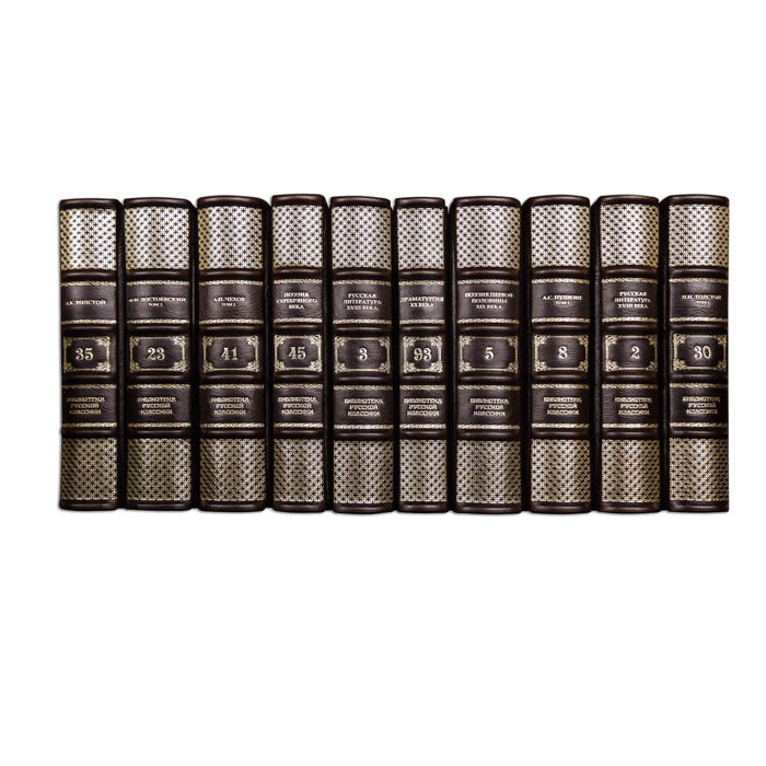 Gift books "Library of Russian Classics" by Perugia Brown (100 volumes)