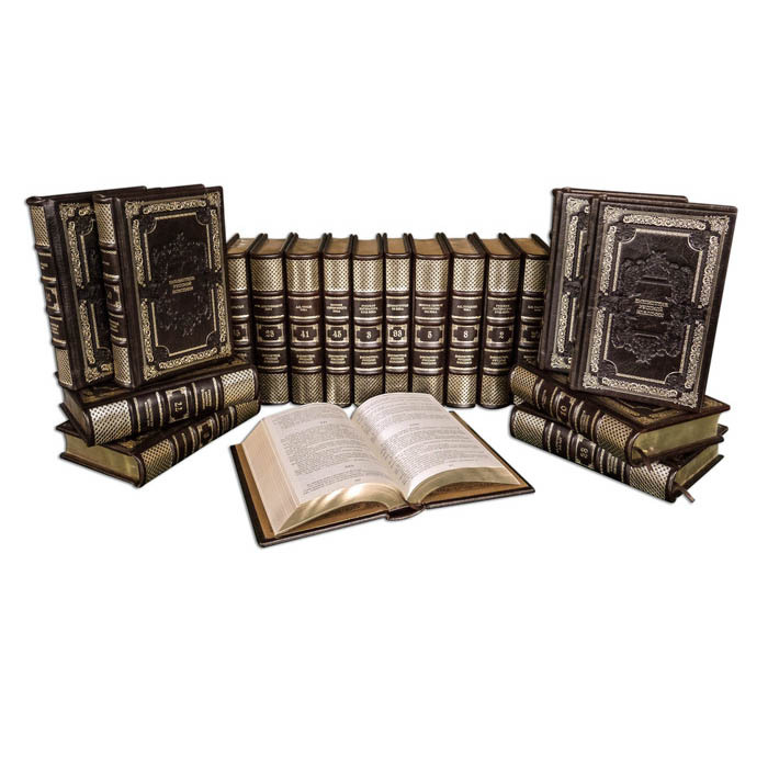 Gift books "Library of Russian Classics" by Perugia Brown (100 volumes)