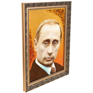 Amber painting "Portrait of Putin"