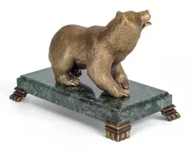 Скульптура «Медведь №1» из бронзы