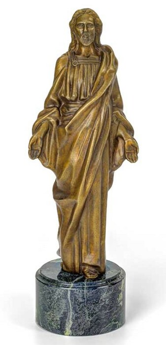 Sculptural composition "Jesus" made of bronze
