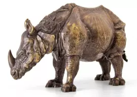 Скульптура "Носорог" из бронзы, большой