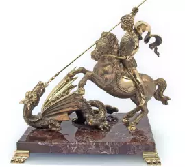 Sculptural composition "George the Victorious", medium bronze