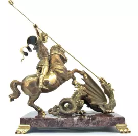 Sculptural composition "George the Victorious", medium bronze