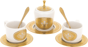 Набор для кофе "Tudor" с сахарницей, на 2 персоны, Златоуст