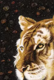 Amber painting "Tiger"