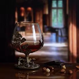 Набор бокалов для коньяка "Охота на Медведя и Уток"