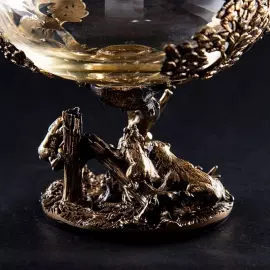 Three Bears cognac glasses set in a gift box