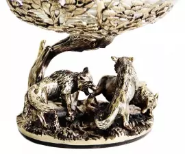 A set of glasses for cognac "Wolves" in a gift box